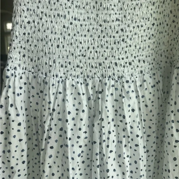 J. Crew White Smocked A-Line Midi Skirt - Picture 5 of 5